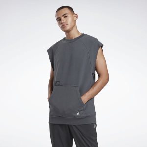 Reebok Combat Washed Sleeveless Crew Sweatshirt Herren - Grau - DE 879-ITP